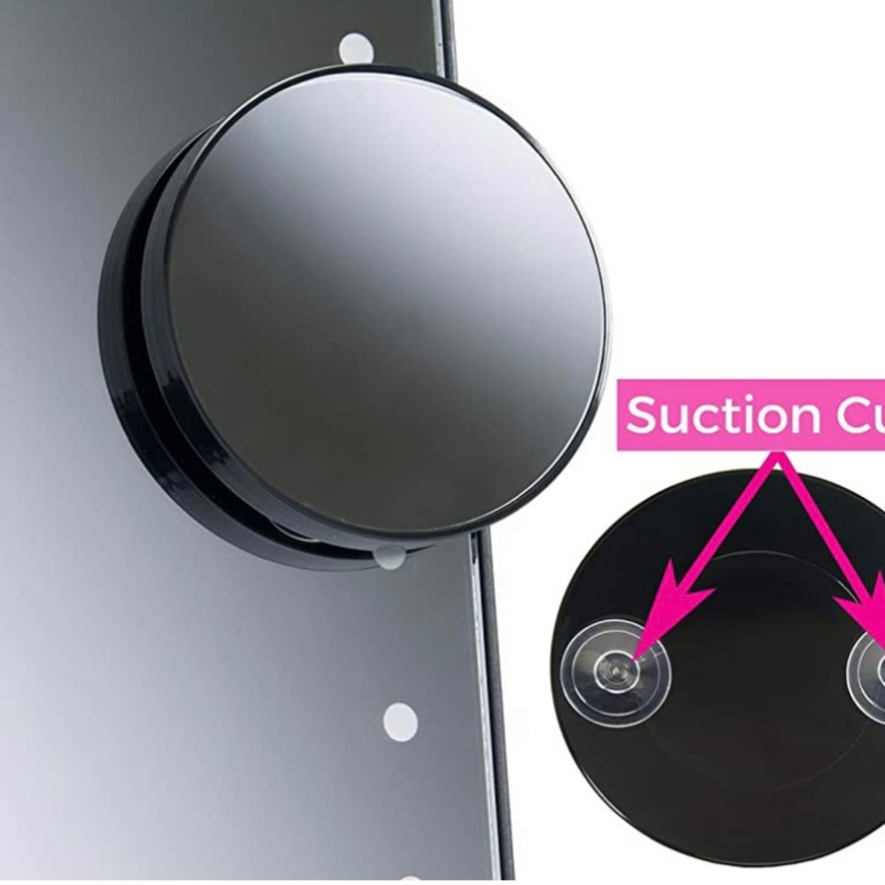 Mirror for makeup illuminated with natural light.